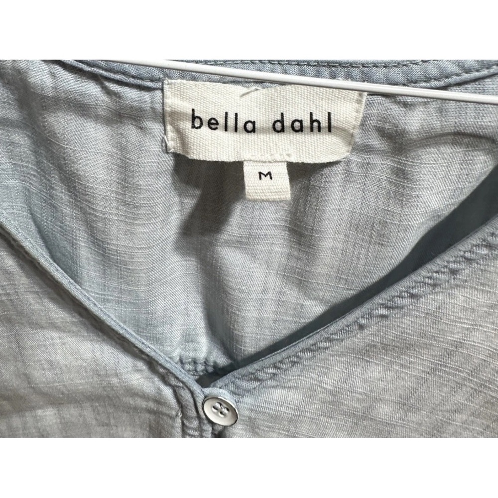 Bella Dahl - Anthropologie chambray V-Neck Button Front Women's Top - Picture 4 of 5
